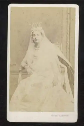 CdV Portrait Marie Vittoria Königin von Spanien, geb. von Aoste