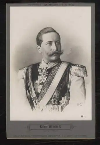 Cabinet Foto Kaiser Wilhelm II. von Preußen