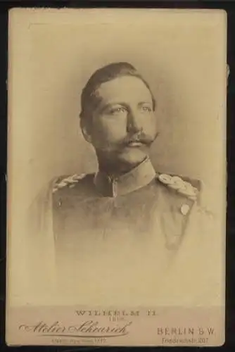 Cabinet Foto Wilhelm II. Kaiser von Deutschland und König von Preußen