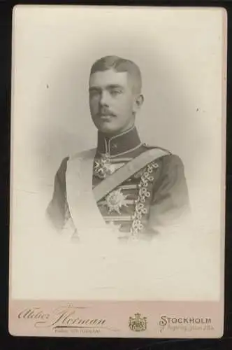 Cabinet Foto Gustav Adolf VI. König von Schweden