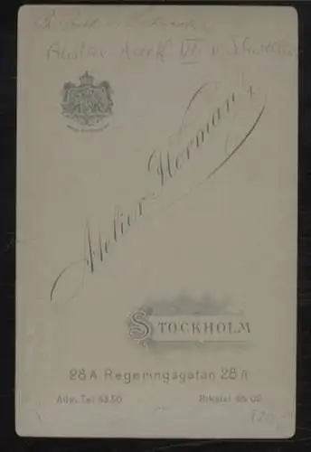 Cabinet Foto Gustav Adolf VI. König von Schweden