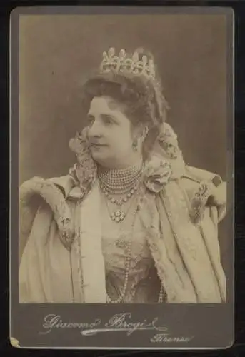 Cabinet Foto Margharita Königin von Italien, geb. von Savoyen