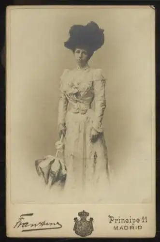 Cabinet Foto Maria Christina von Österreich, 2. Frau v. König Alfons XII. von Spanien