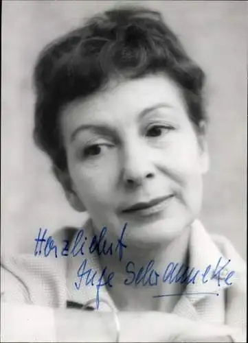 Ak Schauspielerin Inge Schwanneke, Portrait, Autogramm