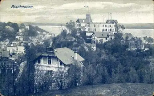 Ak Hamburg Blankenese, Panorama mit Süllberg, Gastwirtschaft, Wohnhäuser