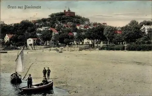 Ak Hamburg Blankenese, Panorama mit Süllberg, Gastwirtschaft