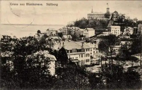 Ak Hamburg Altona Blankenese, Süllberg, Panorama