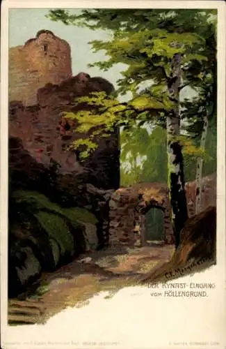 Künstler Litho Morgenstern, Sobieszów Hermsdorf Kynast Jelenia Góra Hirschberg, Burg Kynast