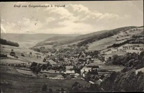 Ak Langendembach Langenorla in Thüringen, Blick auf den Ort mit Umgebung