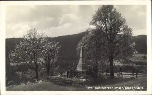 Ak Gais Kanton Appenzell Ausserrhoden Schweiz, Schlachtdenkmal a. Stoss