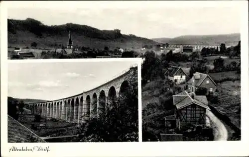 Ak Altenbeken in Westfalen, Panorama, Viadukt