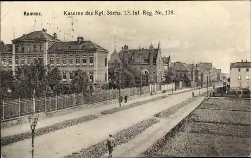 Ak Kamenz in Sachsen, Kaserne des Königlich Sächsischen 13. Infanterie-Regiments 178