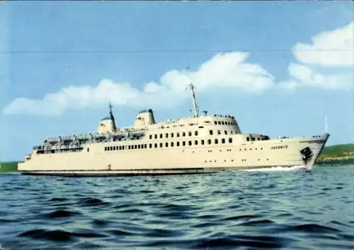 Ak MS Sassnitz, Eisenbahnfährschiff der Deutschen Reichsbahn