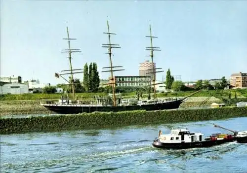 Ak Hansestadt Bremen, Weser, Segelschulschiff Deutschland