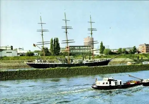 Ak Hansestadt Bremen, Weser, Segelschulschiff Deutschland