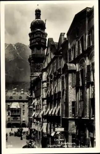 Ak Innsbruck Tirol, Stadtturm, Goldenes Dachl