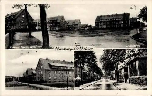 Ak Hamburg Bergedorf Lohbrügge, Dünenweg, Richard Linde Weg, Marnitz Straße