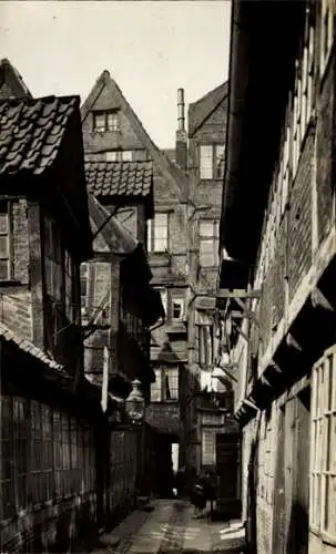 Foto Ak Hamburg Altstadt, Steinstraße, Alter Hof im Abbruchviertel, Gasse, Häuser