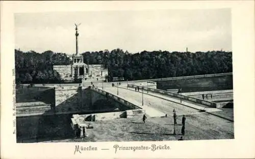 Ak München, Prinzregenten-Brücke