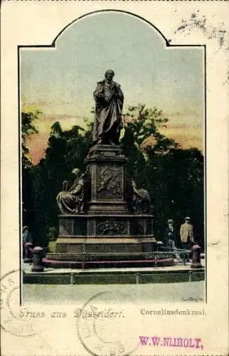 Ak Düsseldorf am Rhein, Corneliusdenkmal