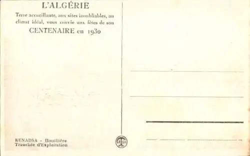 Ak Kendasa Algerian, Kohlebergwerk, Bergbaugraben