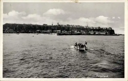 Ak Nordseeinsel Helgoland, Küste, Boot