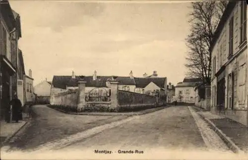 Ak Montjay Saône-et-Loire, Grande Rue