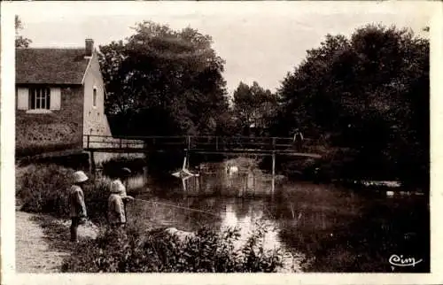 Ak Lucenay l'Évêque Saône et Loire, Das Tor zum Terain