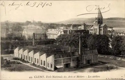 Ak Cluny Saône-et-Loire, Nationale Kunstgewerbeschule, Workshops