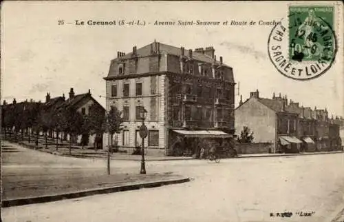 Ak Le Creusot Saône et Loire, Avenue Saint Sauveur und Route de Couches