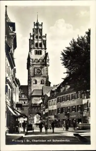 Ak Freiburg im Breisgau, Oberlinden mit Schwabentor, Gasthaus zum Bären