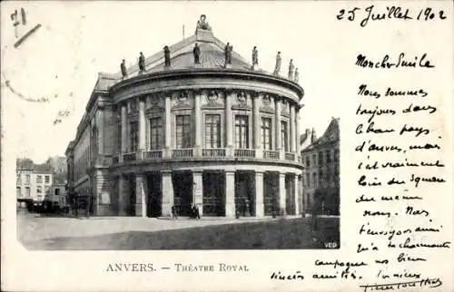 Ak Anvers Antwerpen Flandern, Königliches Theater