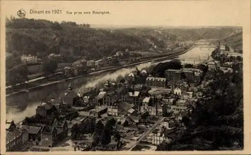 Ak Dinant Wallonie Namur, Blick Richtung Bouvignes