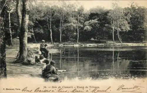 Ak Clamart Hauts de Seine, Etang de Trivaux