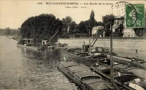 Ak Boulogne sur Seine Hauts de Seine, Ufer der Seine