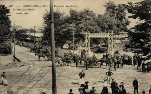 Ak Boulogne sur Seine Hauts de Seine, Eingang zum Parc des Princes Velodrome