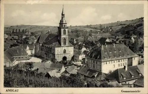 Ak Andlau Bas Rhin, Gesamtansicht, Kirche