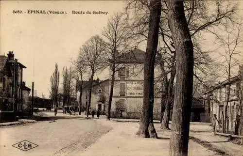 Ak Épinal Lothringen Vosges, Route de Golbey