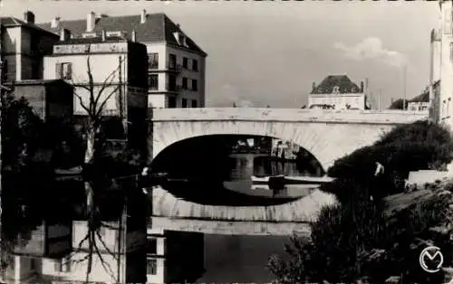 Ak Creil Oise, le bief de l'Oise, Brücke