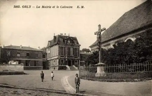 Ak Orly Val de Marne, Mairie, Calvaire