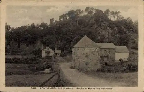 Ak Mont Saint Jean Sarthe, Moulin, Rocher de Courtarvel