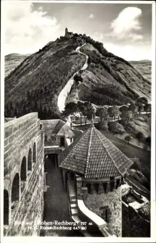 Ak Schwäbisch Gmünd, Blick auf Hohen Rechberg von der Ruine Rechberg