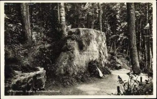 Ak Pforzheim im Schwarzwald, Ludwig-Auerbach-Denkmal