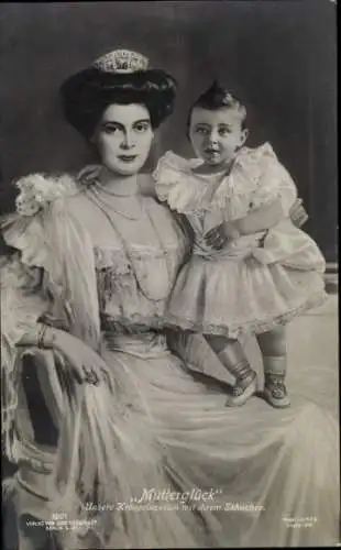 Ak Kronprinzessin Cecilie mit Prinz Wilhelm von Preußen, Liersch 1801