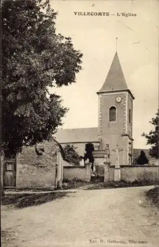 Ak Villecomte Côte-d’Or, Kirche