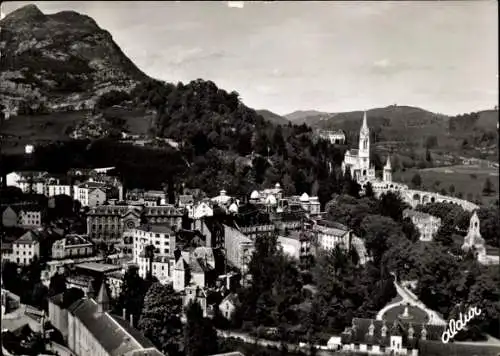 Ak Lourdes Hautes Pyrénées, Gesamtansicht