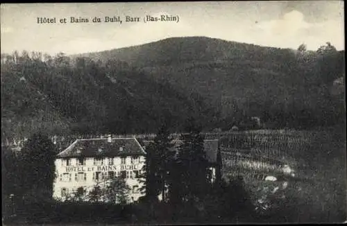 Ak Barr Elsass Bas Rhin, Hotel et Bains de Bûhl, Schlossruinen