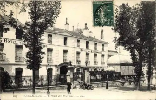 Ak Versailles Yvelines, L’Hotel des Reservoirs, Auto