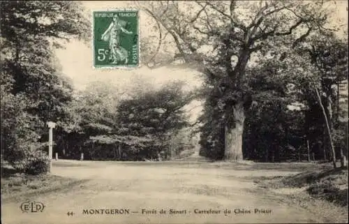 Ak Montgeron Essonne, Sénart Forest, Carrefour du Chene Prieur