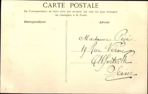 Ak Fontainebleau Seine et Marne, Palast, Blick auf das Parterre